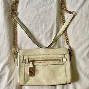 White Leather Rebecca Minkoff Crossbody Bag